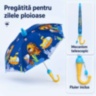Umbrelă pentru copii cu husă telescopică și fluier