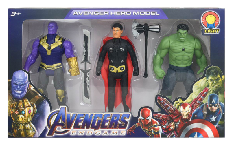 Set 3 Figurine Super Eroi cu Lumini