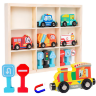 Set Magnetic de Vehicule de Urgență și Semne de Circulație din Lemn