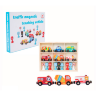 Set Magnetic de Vehicule de Urgență și Semne de Circulație din Lemn