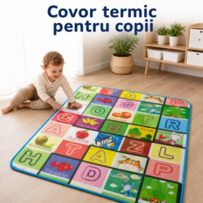 Covor Termic Reversibil pentru Copii cu Litere și Animale | image