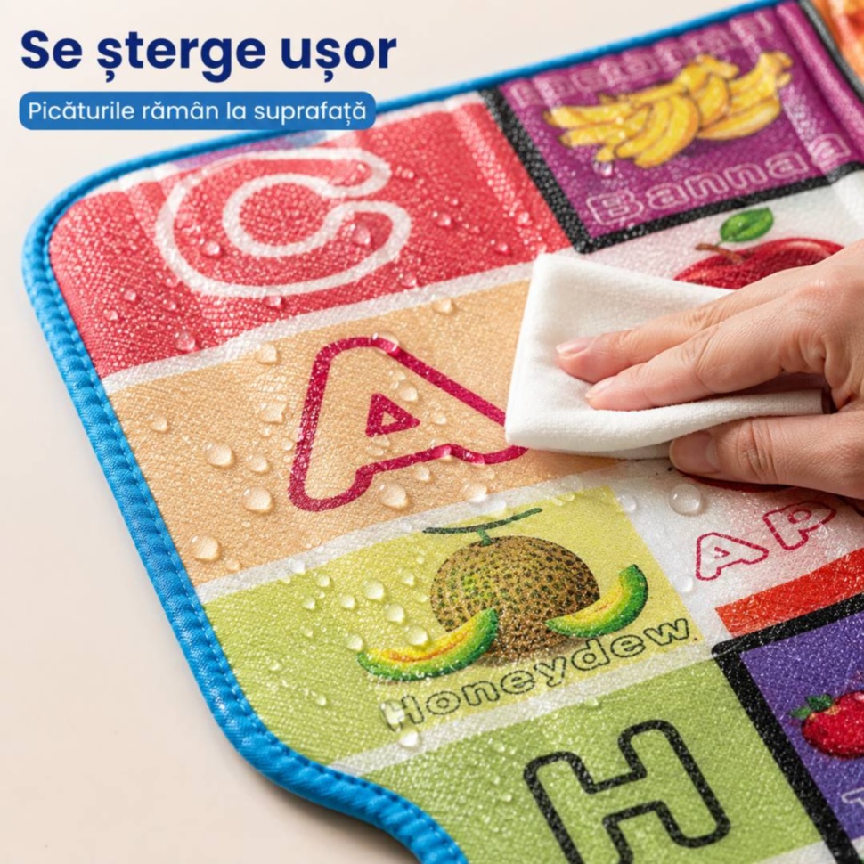 Suprafață ușor de șters a covorului termic pentru copii