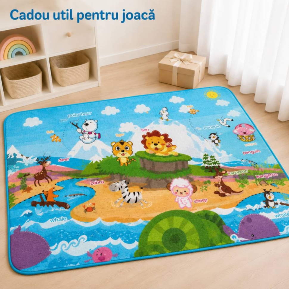 Covor termic reversibil pentru copii potrivit ca dar practic pentru joacă