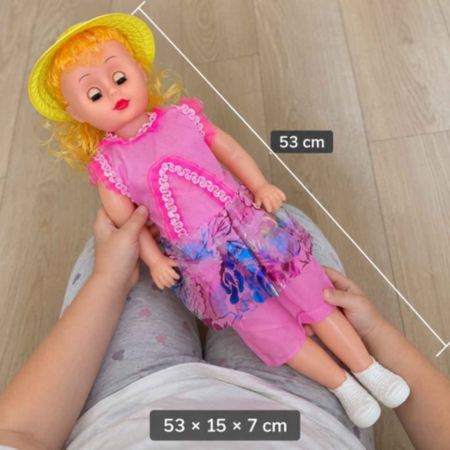 Păpușă muzicală de 53 cm cu ochi mobili