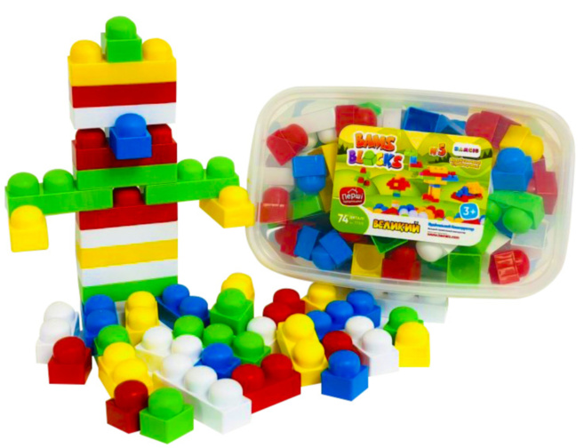 Set de Construcție în Cutie de Depozitare, 74 Piese 