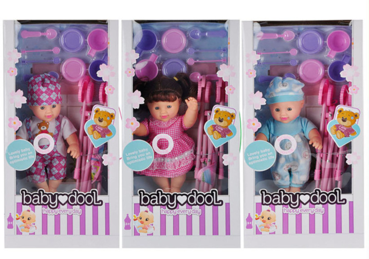 Bebeluș cu Cărucior și Tacâmuri