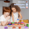 Joc Montessori de Sortare și Potrivire – Forme Geometrice Colorate din Lemn