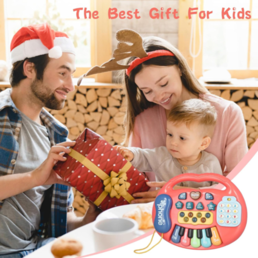 Pian Electronic Multicolor 5 în 1 pentru Copii cu Funcții Educative (culoare aleatorie)