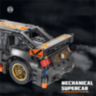 Mașină Supercar Mecanică cu Funcție Pull-Back, Set de 520 Piese 