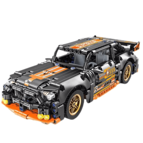 Mașină Supercar Mecanică cu Funcție Pull-Back, Set de 520 Piese 