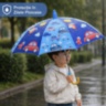 Umbrelă Copii cu Mașinuțe și Protecție Anti-Prindere