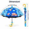 Umbrelă automată pentru copii cu mașinuțe și husă telescopică