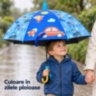 Umbrelă automată pentru copii cu mașinuțe și husă telescopică