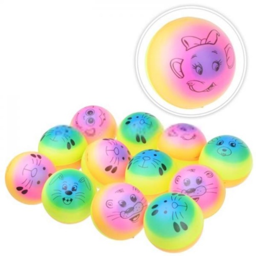 Set 12 Mingi Multicolore din Burete, diametru 6cm