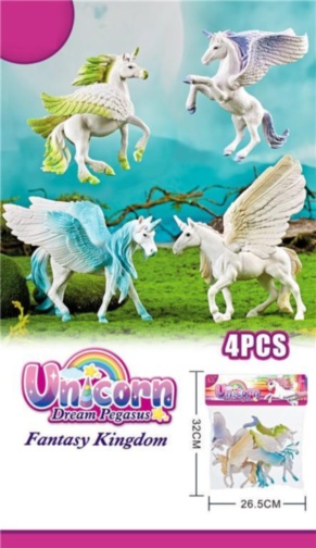 Set 4 Cai Înaripați Pegași Unicorni