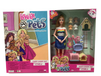 Barbie cu Căței și Set de Îngrijire
