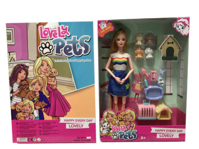 Barbie cu Căței și Set de Îngrijire | image