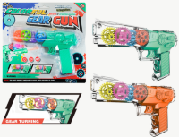 Pistol Jucărie Transparent cu Lumini - „Colorful Gear Gun” | image