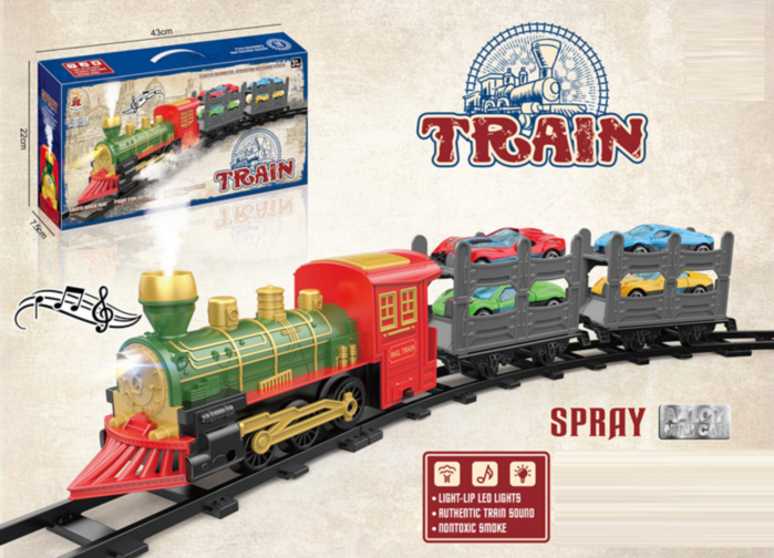 Tren cu Sunete, Lumini și Efect de Aburi – Distracție Feroviară