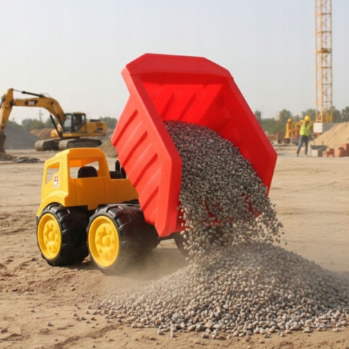 Camion basculant mare pentru copii cu cupă rabatabilă