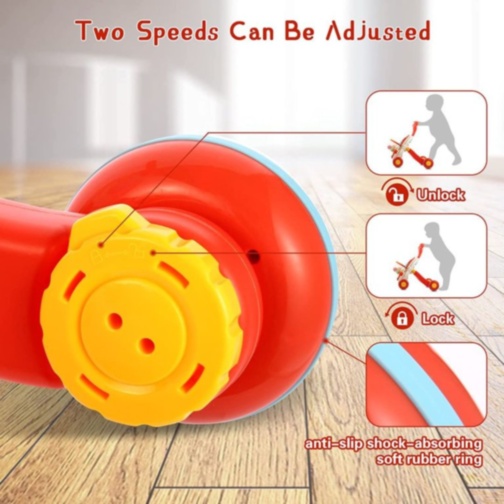 Premergător multifuncțional copii 4 în 1 cu activități (roșu)