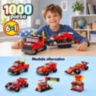 Set construcție camion transportor 1000 piese 6 în 1