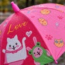 Umbrelă Roz pentru Copii cu Pisicuțe și Animăluțe