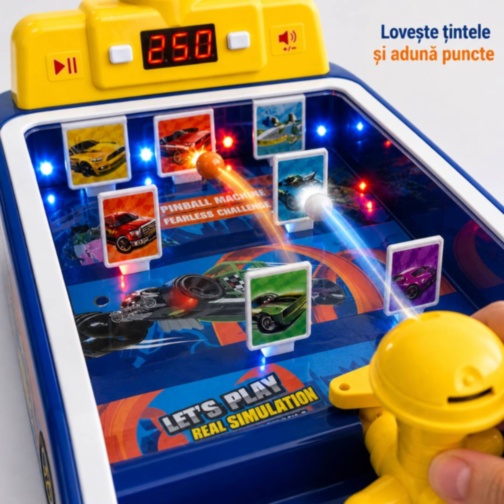 Joc Pinball Interactiv cu Lumini, Sunete și Scor Digital
