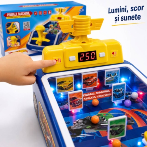 Joc Pinball Interactiv cu Lumini, Sunete și Scor Digital