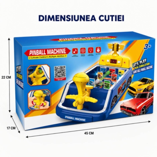 Joc Pinball Interactiv cu Lumini, Sunete și Scor Digital