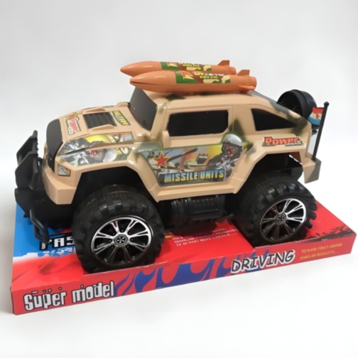 Mașină Off-road Militară Monster Truck cu Rachete (culoare aleatorie)