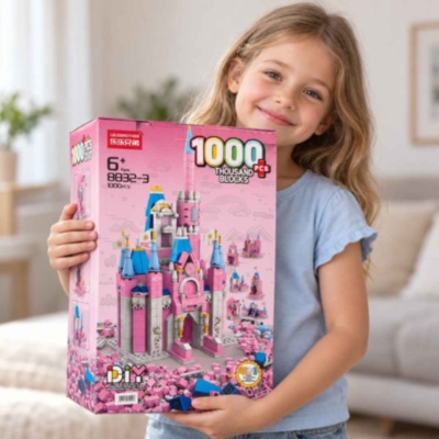 Set construcție castel prințesă 1000 piese 6 în 1 | image
