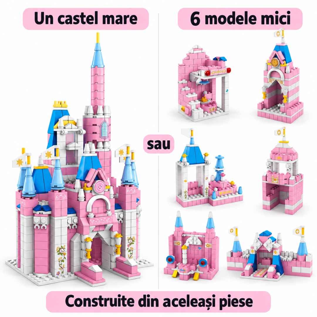 Un castel mare sau 6 modele mici, construite din aceleași piese ale setului LELEBROTHER