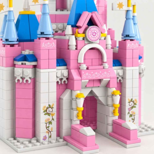 Set construcție castel prințesă 1000 piese 6 în 1
