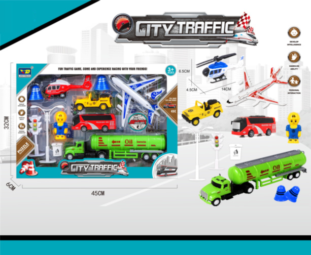 Set Vehicule Traficul Orașului cu Accesorii