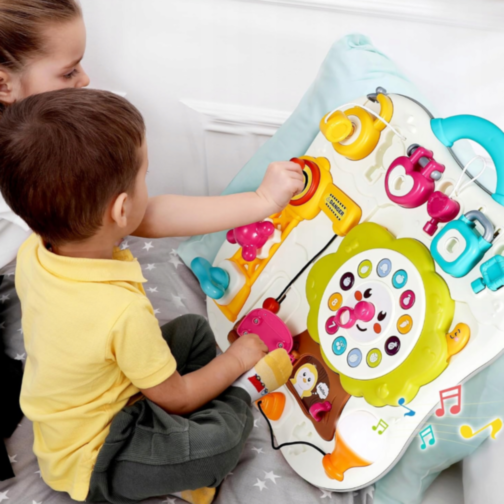Panou de Activități Montessori cu Sunete și Lumină – Jucărie Interactivă