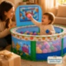 Piscină Pliabilă cu Coș Baschet pentru Copii