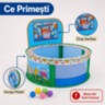 Piscină Pliabilă cu Coș Baschet pentru Copii
