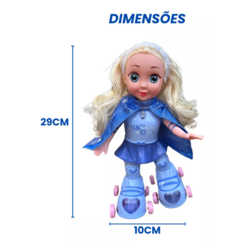 Păpușa Pe Role cu Lumină și Muzică – Skating Girl 