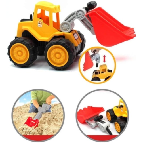 Buldoexcavator pentru copii cu cupă mobilă