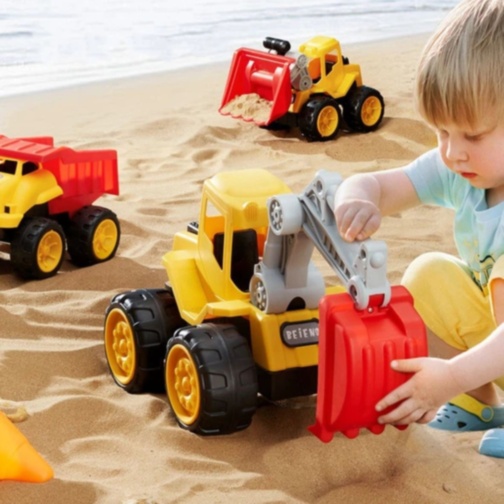 Buldoexcavator pentru copii cu cupă mobilă