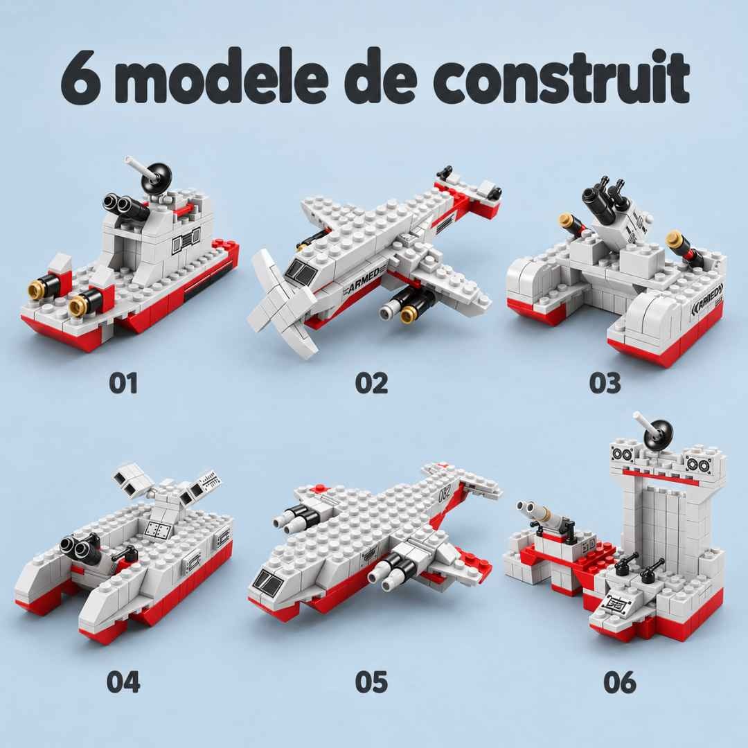 Cele 6 modele mici care pot fi construite în locul navei mari din setul LELEBROTHER 8832-4
