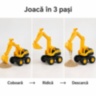 Excavator mare de jucărie cu braț și cupă mobile