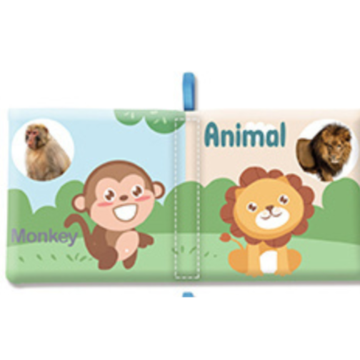 Carte senzorială din material textil cu animale