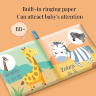 Carte senzorială din material textil cu animale