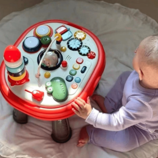 Masă Interactivă Educațională 3 în 1 cu Sunete, Lumini și Activități Tactile