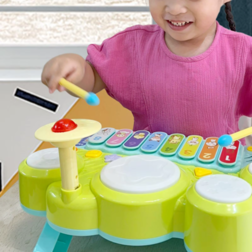Jucărie Interactivă Educațională 3 în 1 cu Pian, Xilofon și Tobe (culoare aleatorie)