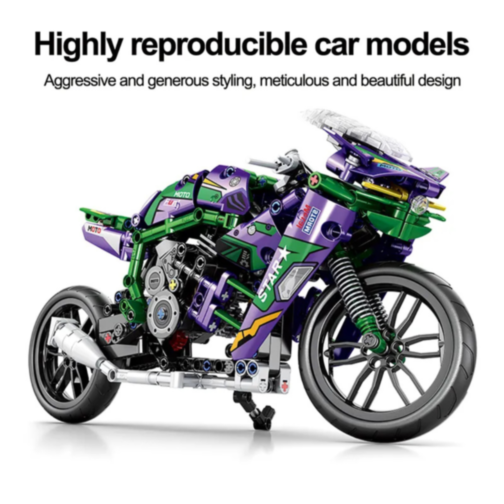 Set de construcție Motocicletă cu 458 piese
