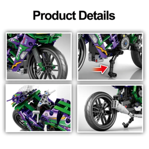 Set de construcție Motocicletă cu 458 piese