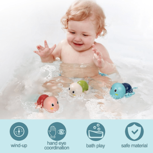1buc. Țestoasă de Baie Care Înoată Mecanic (culoare aleatorie)